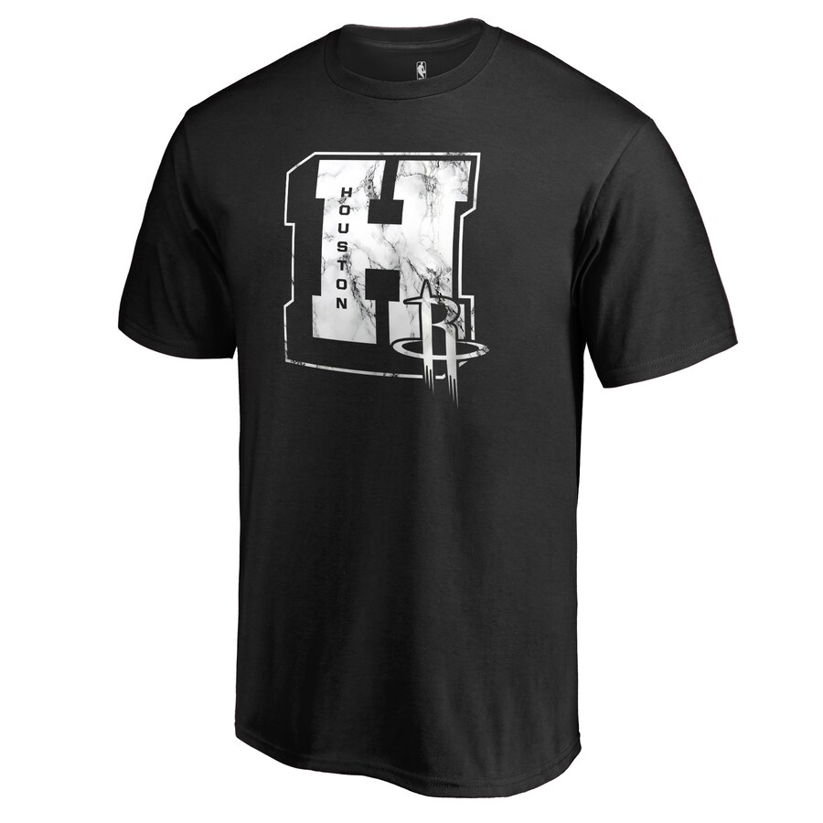 Men's Houston Rockets Black Letterman T-Shirt - Puhuasuan