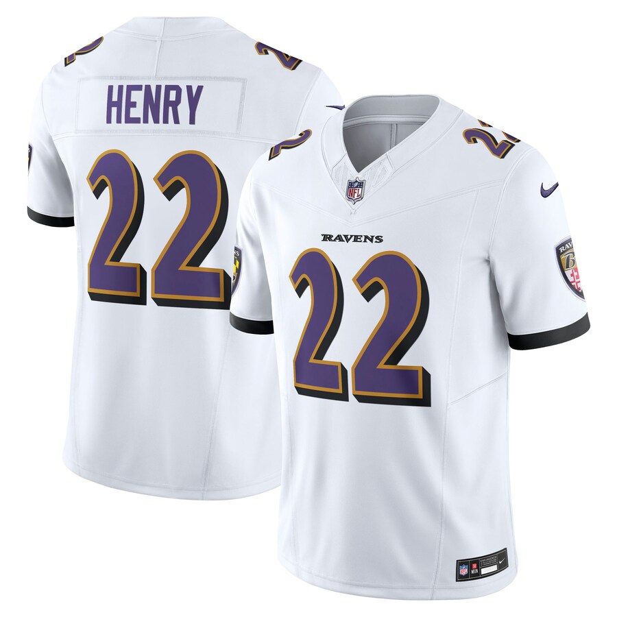 Men's Baltimore Ravens Derrick Henry Nike White Vapor F.U.S.E. Limited Jersey - Puhuasuan