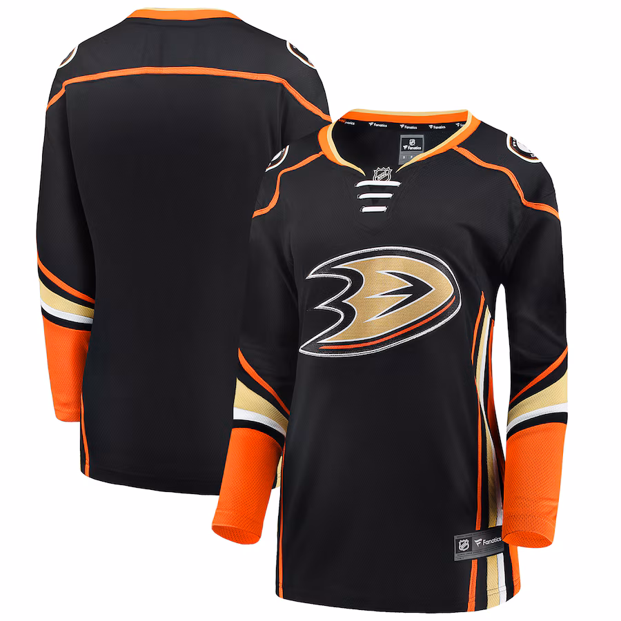 Women's Anaheim Ducks Fanatics Black Breakaway Home Jersey - Puhuasuan