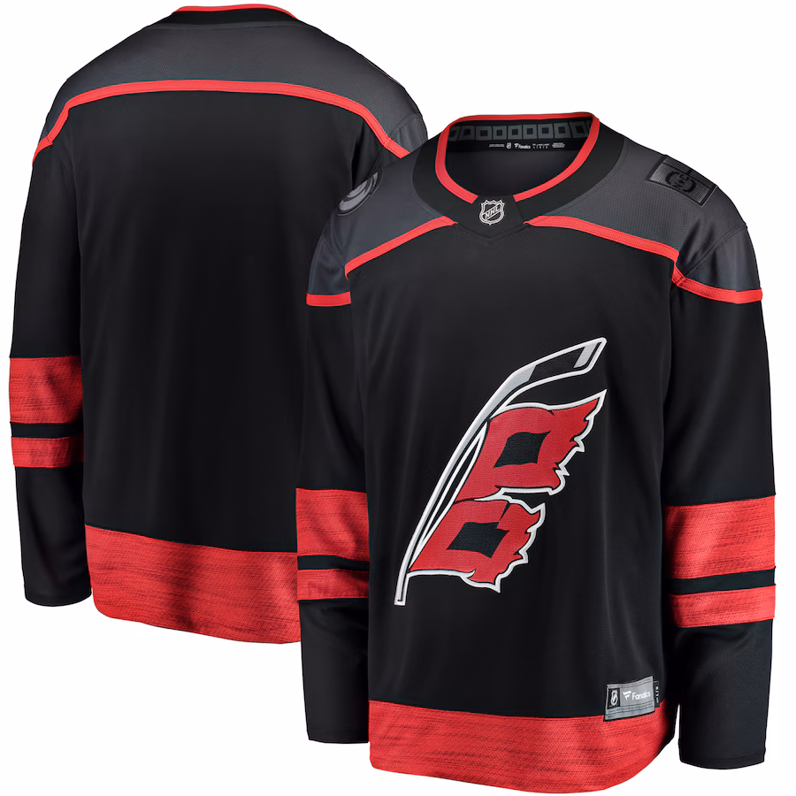 Men's Carolina Hurricanes Fanatics Black Home Breakaway Jersey - Puhuasuan