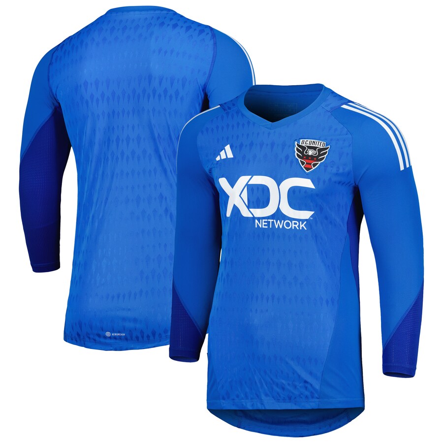 Men's D.C. United adidas Blue 2023 Goalkeeper Long Sleeve Replica Jersey - Puhuasuan