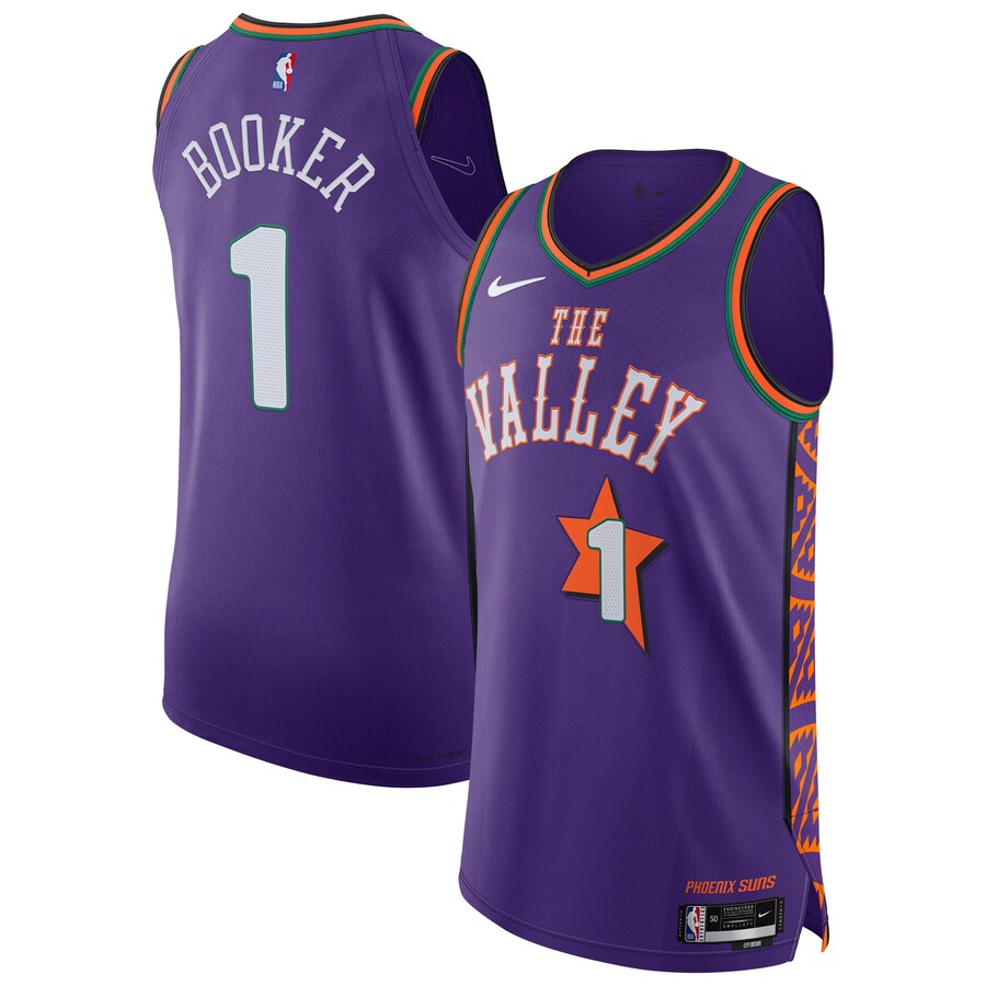 Men's Phoenix Suns Devin Booker Nike Purple 2024/25 Authentic Player Jersey - City Edition - Puhuasuan