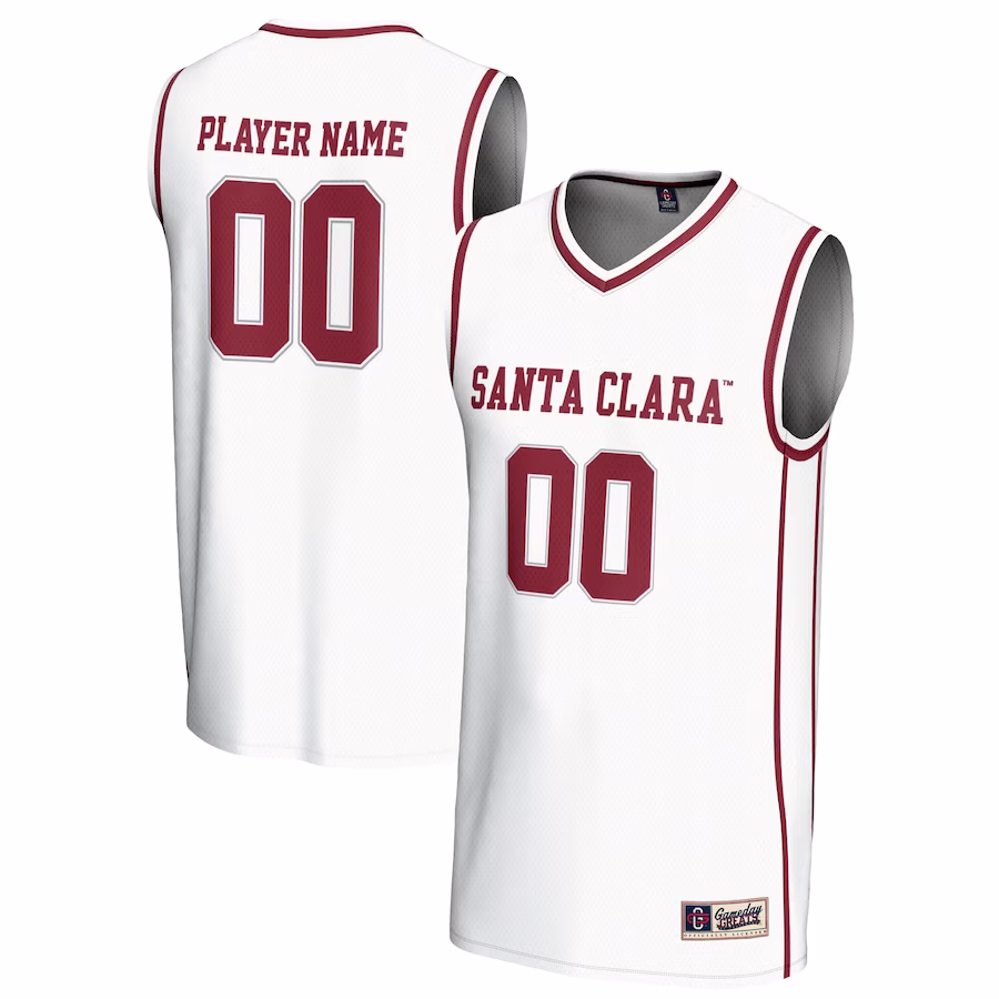 Santa Clara Broncos GameDay Greats Youth NIL Pick-A-Player Lightweight Women's Basketball Jersey - White - Puhuasuan