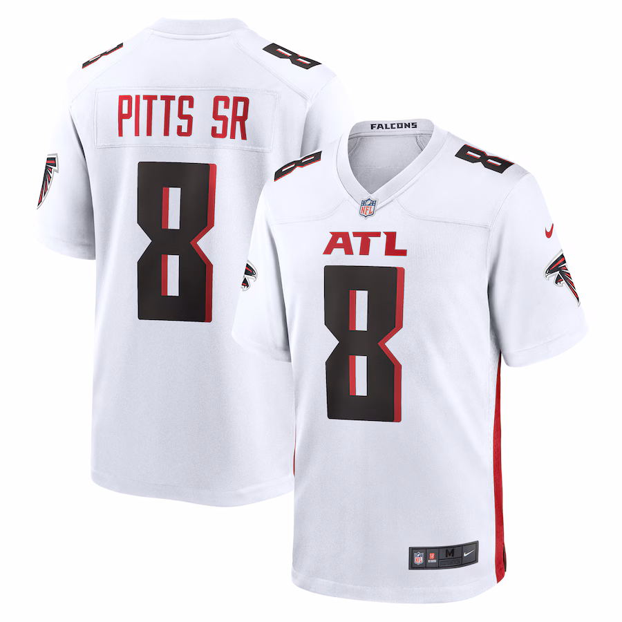 Men's Atlanta Falcons Kyle Pitts Sr. Nike White White Game Jersey - Puhuasuan