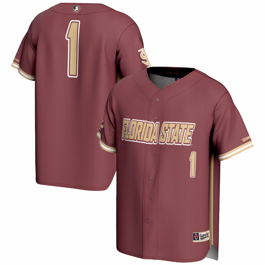 Youth GameDay Greats #1 Garnet Florida State Seminoles Lightweight Baseball Jersey - Puhuasuan