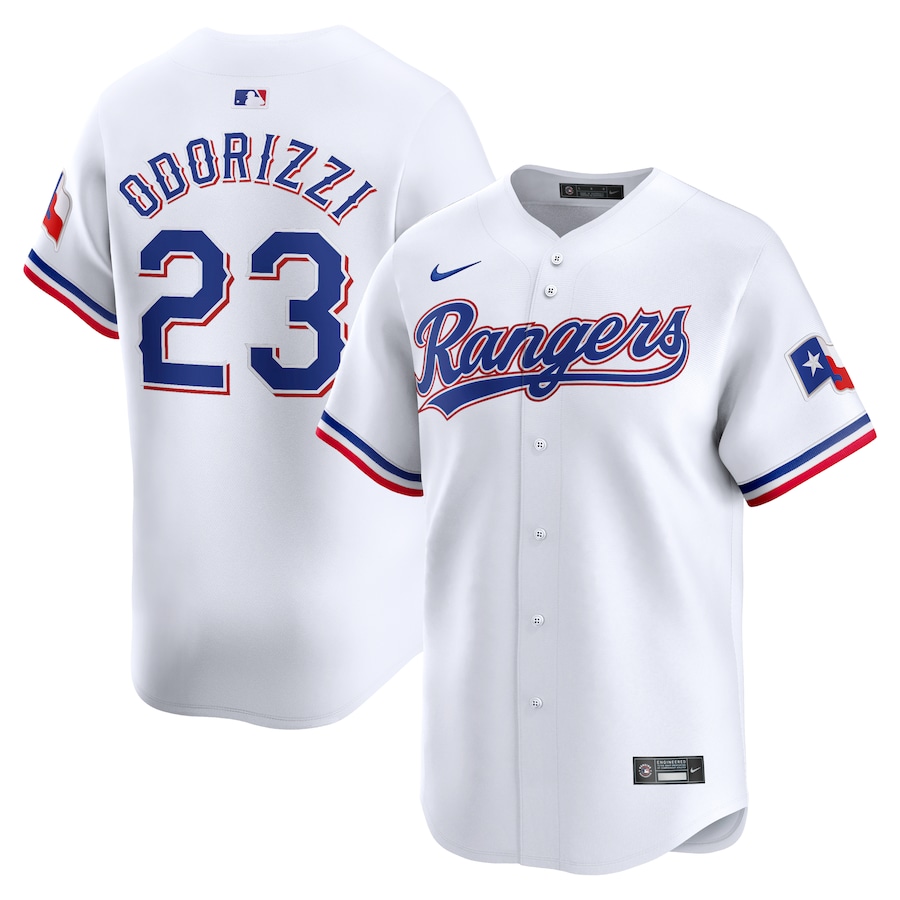 Men's Texas Rangers Jake Odorizzi Nike White Home Limited Player Jersey - Puhuasuan