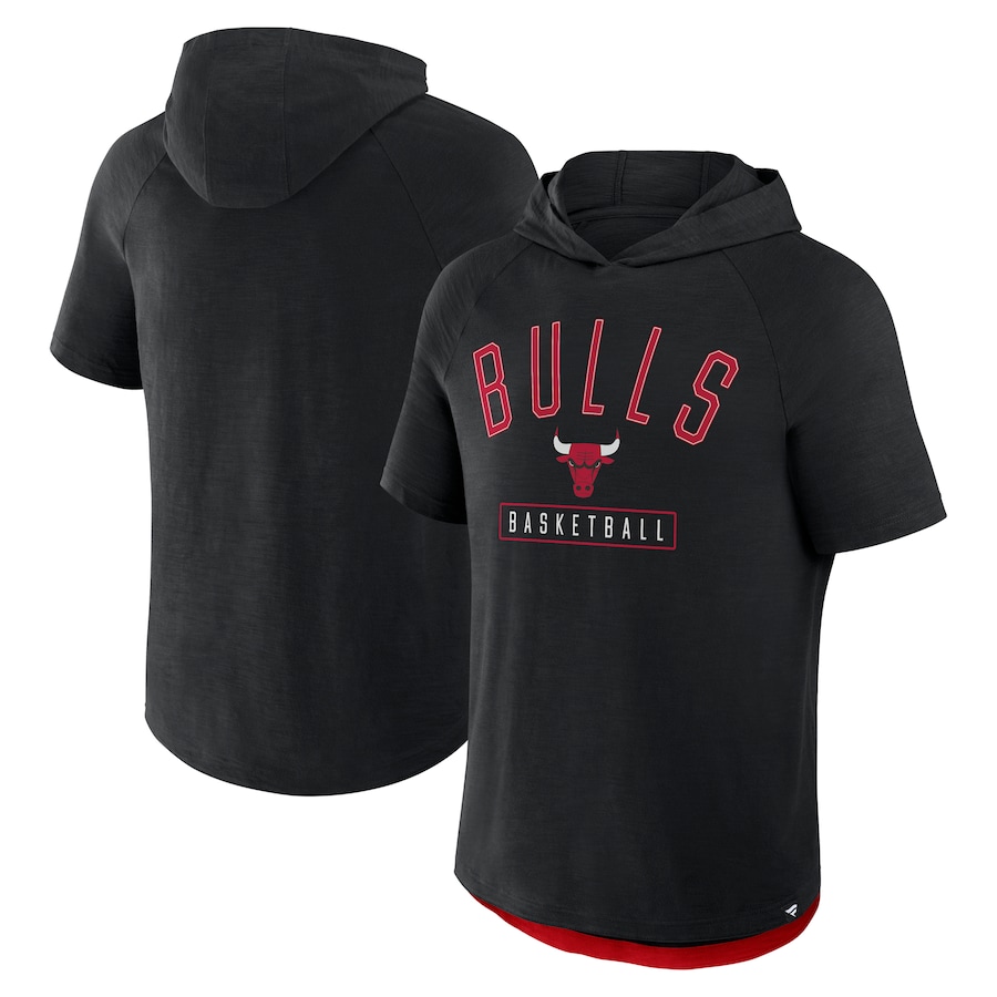 Men's Chicago Bulls Fanatics Black Pass Legend Hooded T-Shirt - Puhuasuan