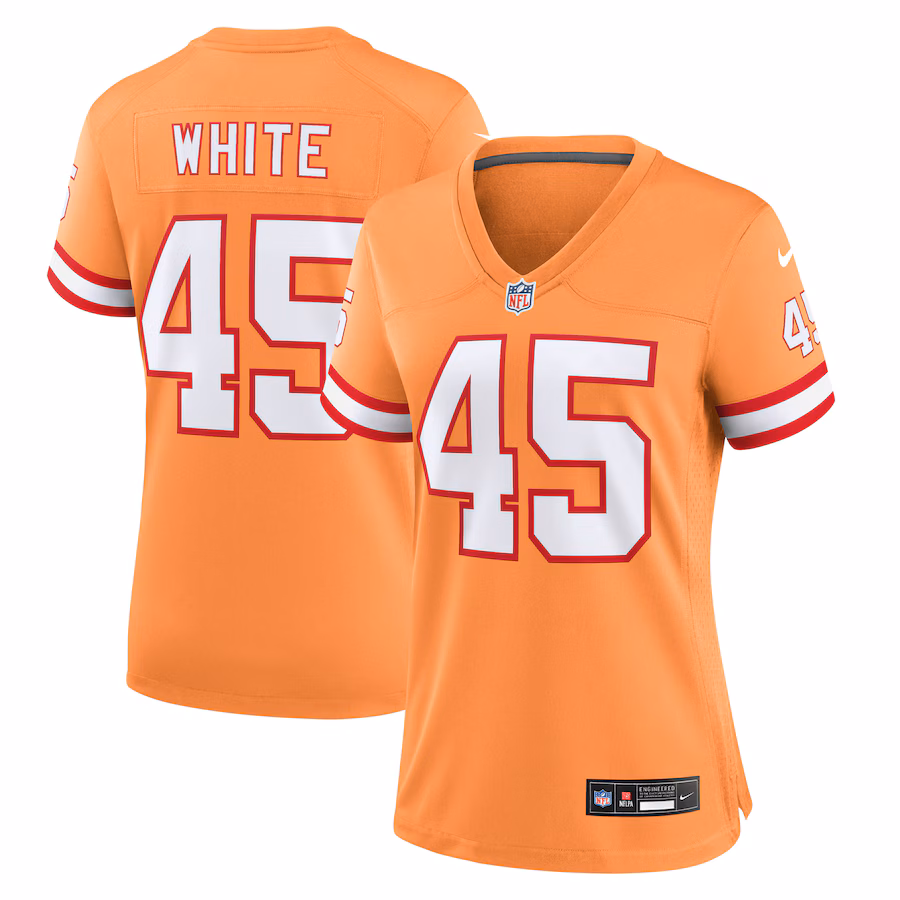 Women's Tampa Bay Buccaneers Devin White Nike Orange Player Jersey - Puhuasuan