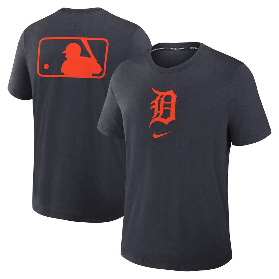Men's Detroit Tigers Nike Navy Authentic Collection Early Work Tri-Blend Performance T-Shirt - Puhuasuan