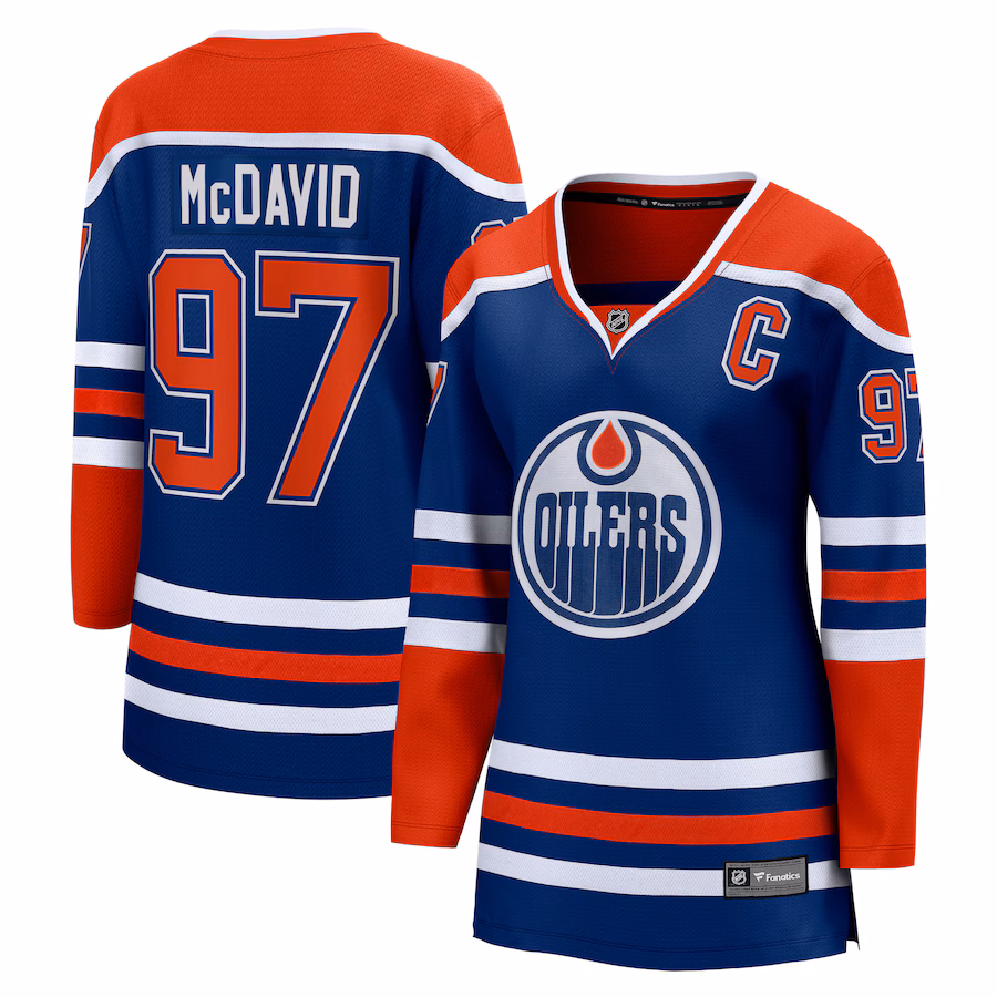 Women's Edmonton Oilers Connor McDavid Fanatics Royal Home Premier Breakaway Player Jersey - Puhuasuan