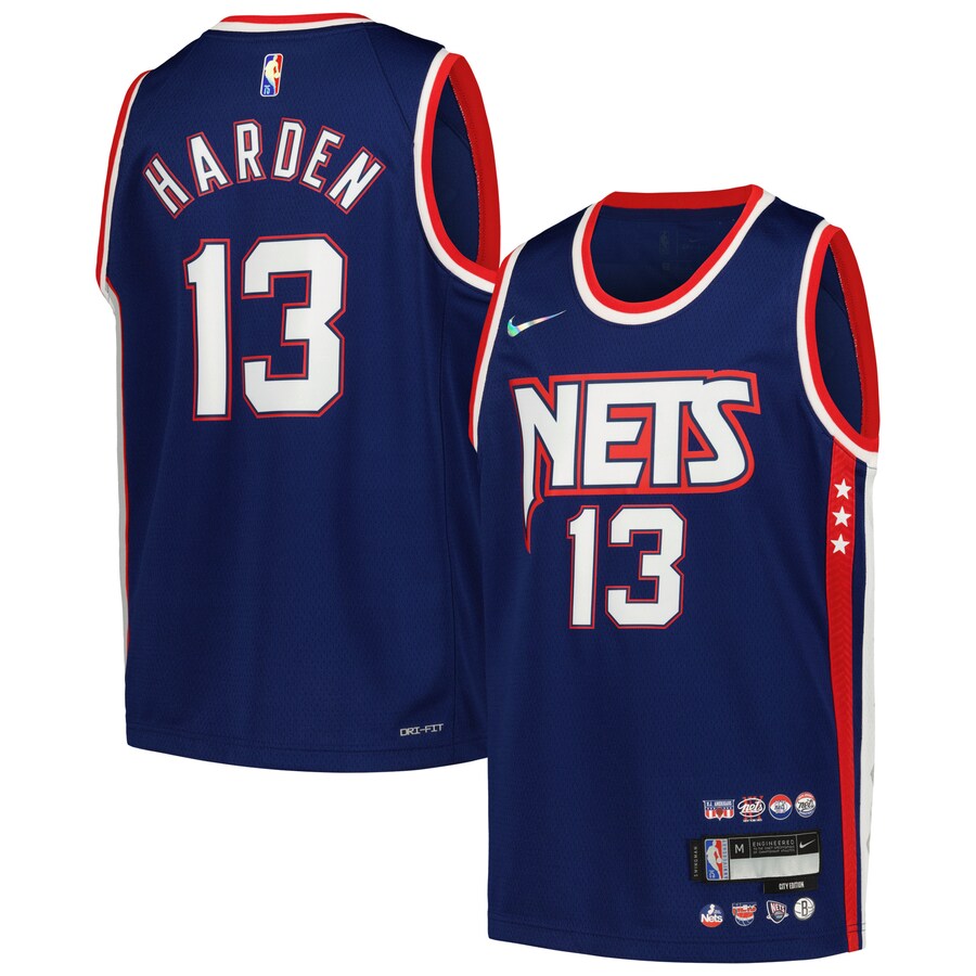 Youth Brooklyn Nets James Harden Nike Navy Swingman Jersey - City Edition - Puhuasuan