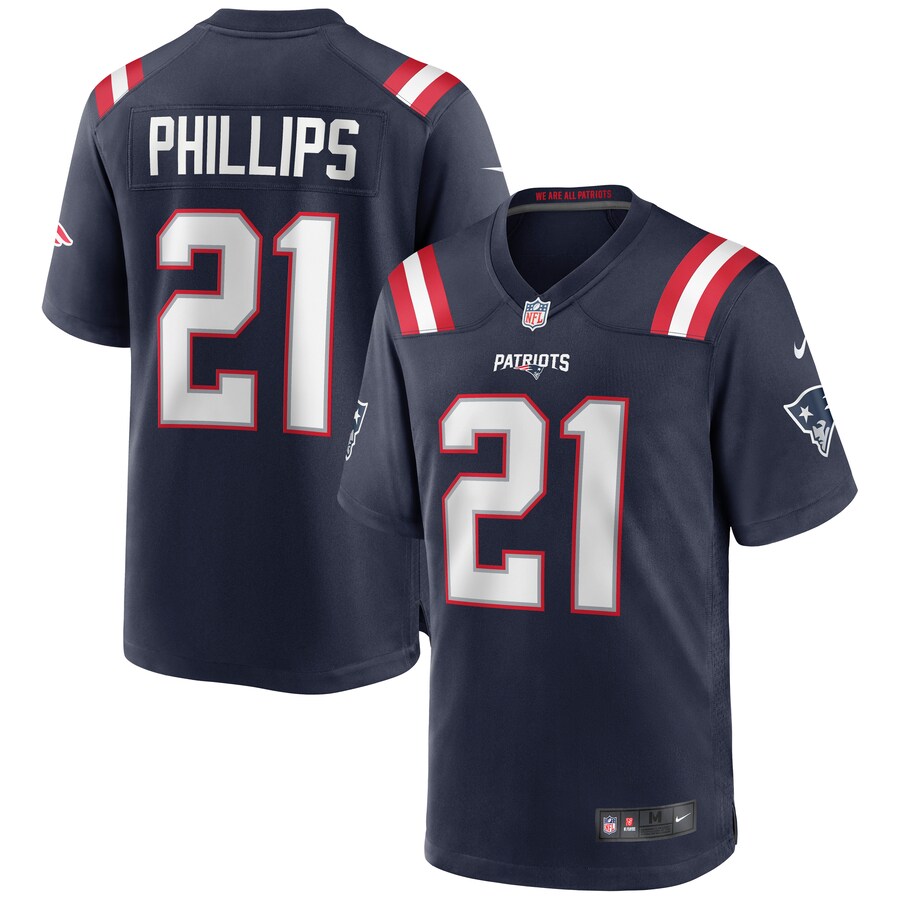 Men's New England Patriots Adrian Phillips Nike Navy Game Jersey - Puhuasuan