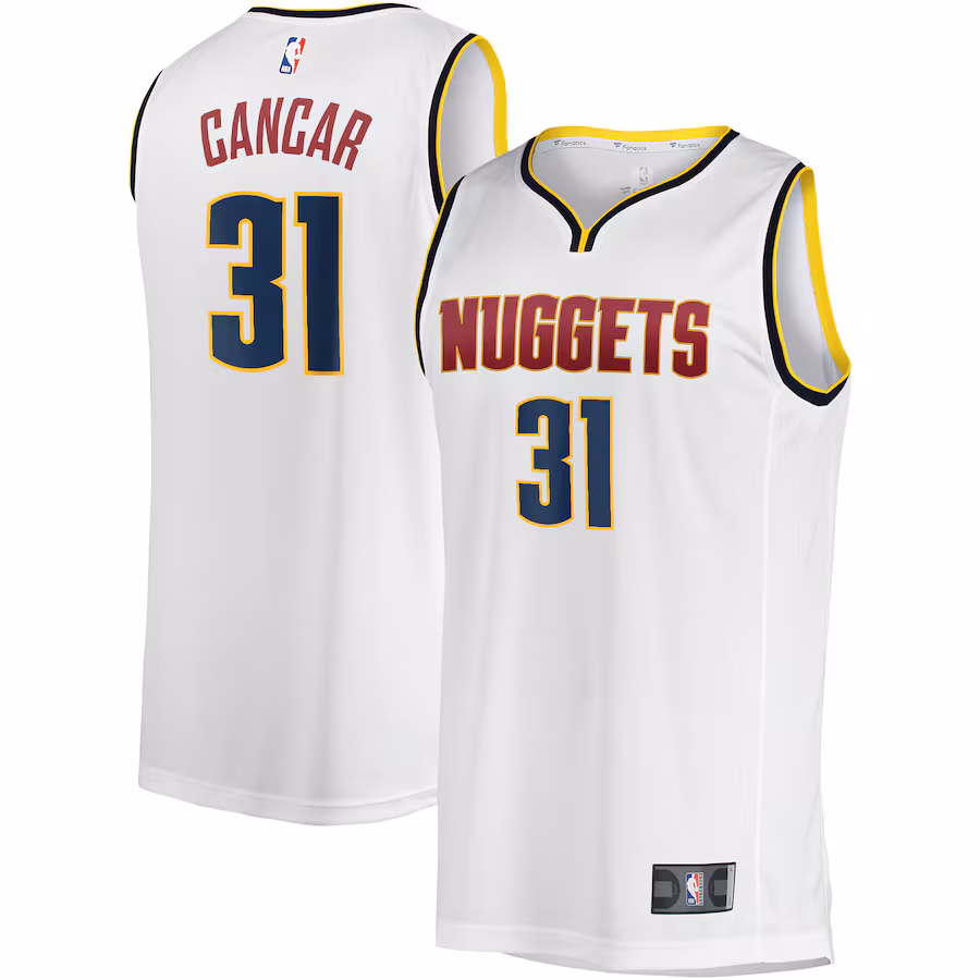 Men's Denver Nuggets Vlatko Cancar Fanatics White Fast Break Player Jersey - Association Edition - Puhuasuan