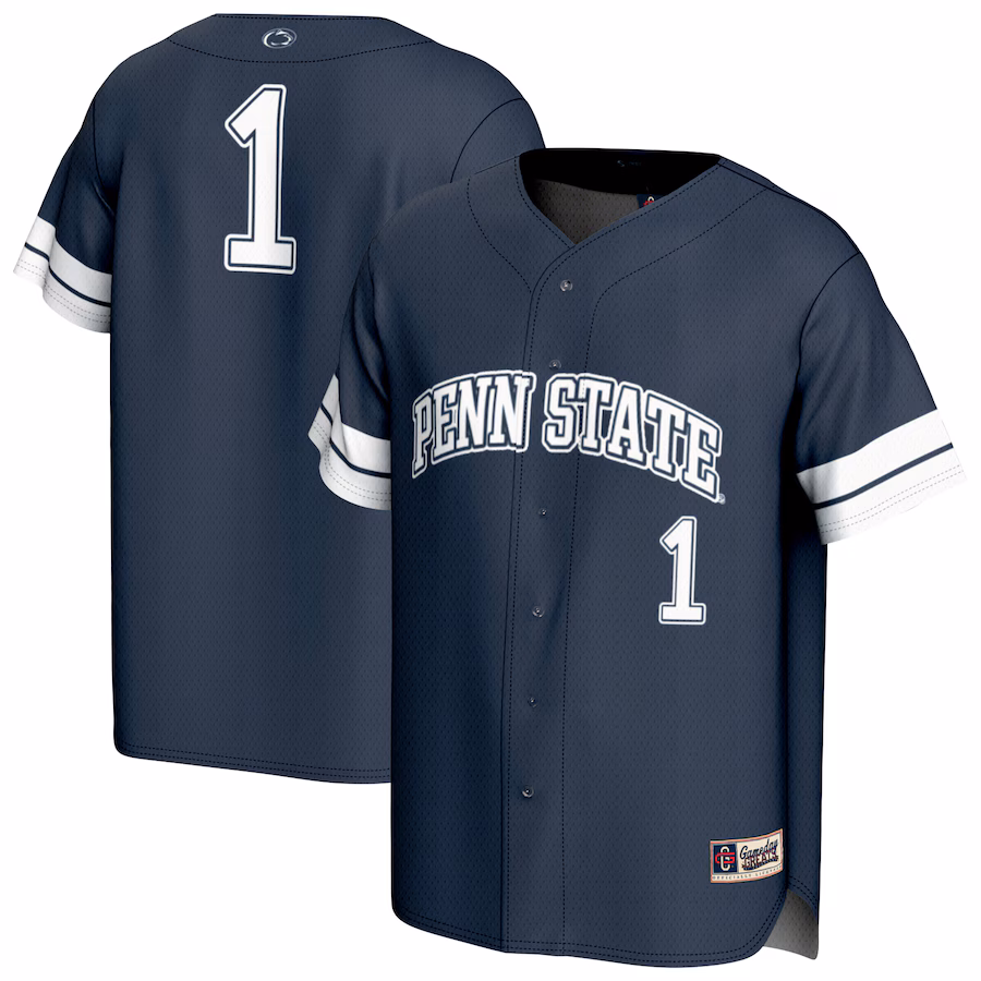 Youth GameDay Greats #1 Navy Penn State Nittany Lions Lightweight Collegiate Baseball Fashion Jersey - Puhuasuan