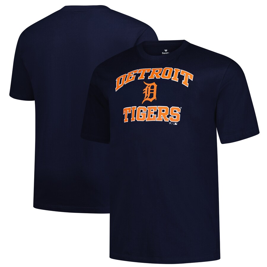 Men's Detroit Tigers Profile Navy Big & Tall Heart & Soul T-Shirt - Puhuasuan