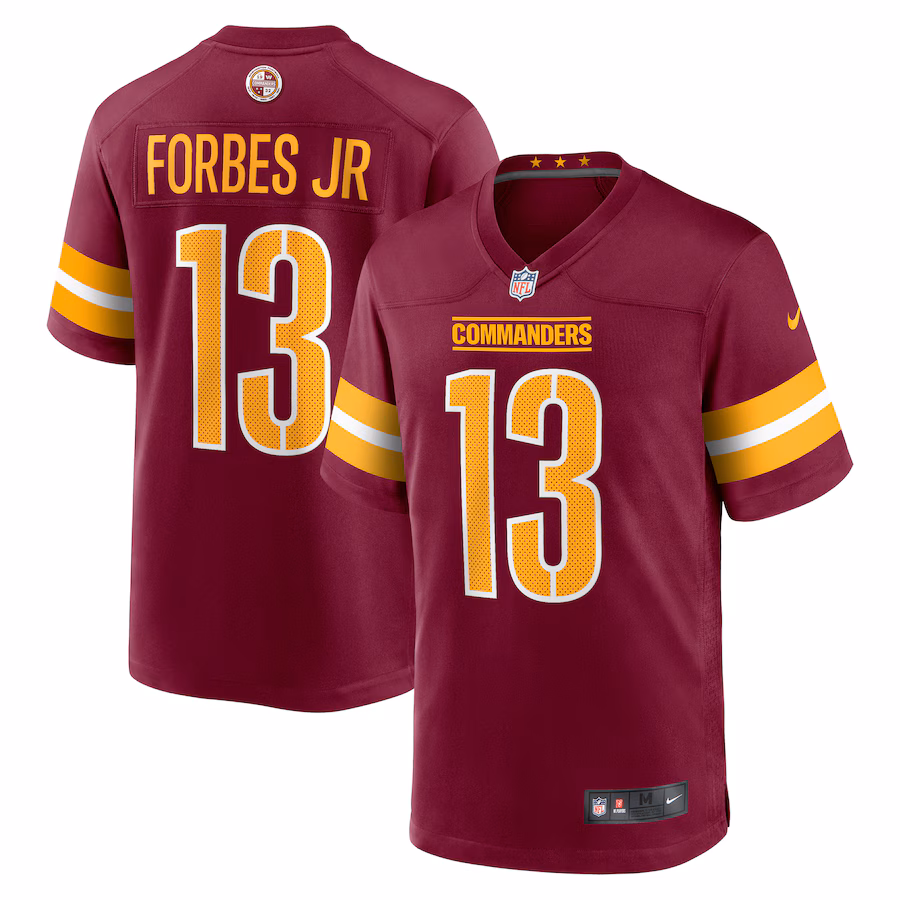 Men's Washington Commanders Emmanuel Forbes Nike Burgundy 2023 NFL Draft First Round Pick Game Jersey - Puhuasuan
