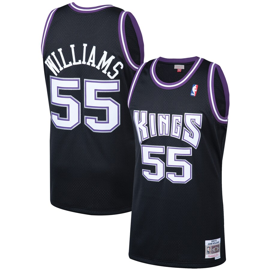 Men's Sacramento Kings Jason Williams Mitchell & Ness Black 2000/01 Hardwood Classics Swingman Jersey - Puhuasuan