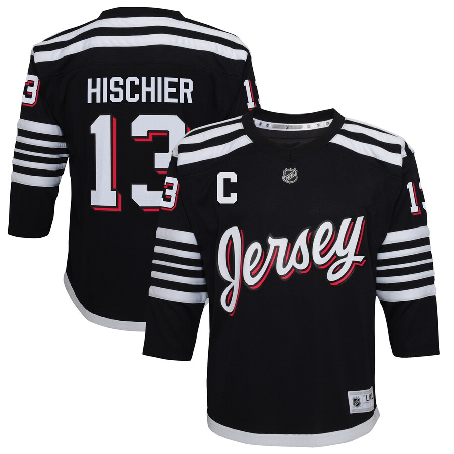Youth New Jersey Devils Nico Hischier Black 2021/22 Alternate Replica Player Jersey - Puhuasuan