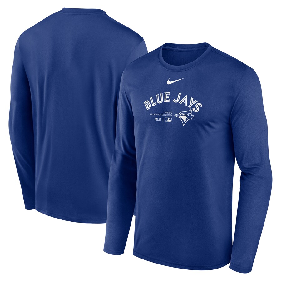 Men's Toronto Blue Jays Nike Royal Authentic Collection Practice Performance Long Sleeve T-Shirt - Puhuasuan