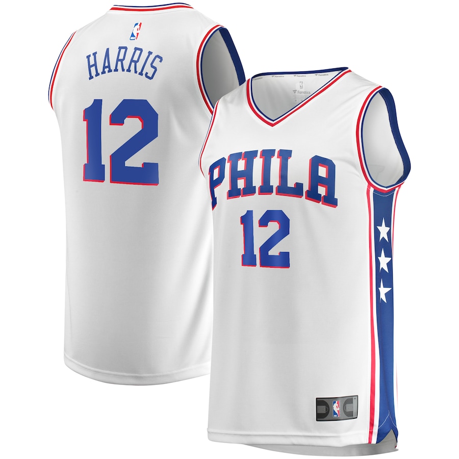 Men's Philadelphia 76ers Tobias Harris Fanatics White Fast Break Replica Player Team Jersey - Association Edition - Puhuasuan