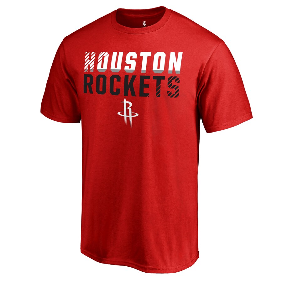 Men's Houston Rockets Red Fade Out T-Shirt - Puhuasuan