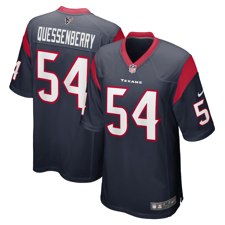 Men's Houston Texans Scott Quessenberry Nike Navy Game Player Jersey - Puhuasuan