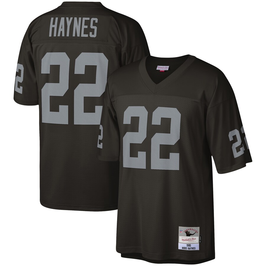 Men's Las Vegas Raiders Mike Haynes Mitchell & Ness Black Legacy Replica Jersey - Puhuasuan