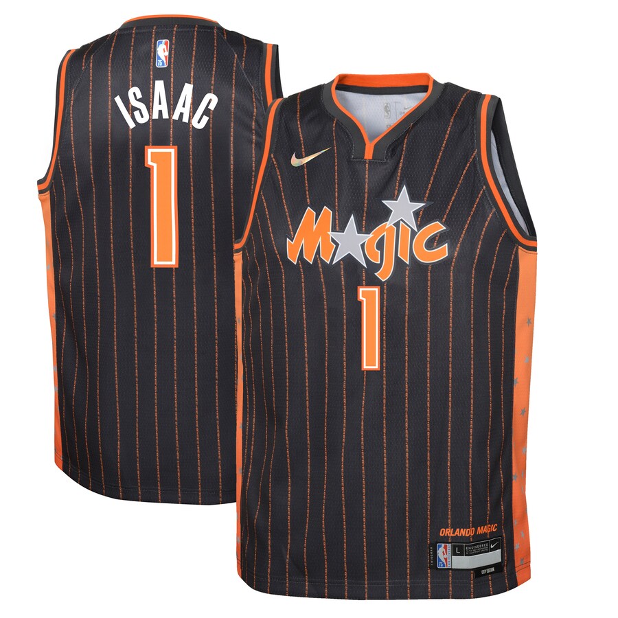 Youth Orlando Magic Jonathan Isaac Nike Anthracite Swingman Jersey - City Edition - Puhuasuan