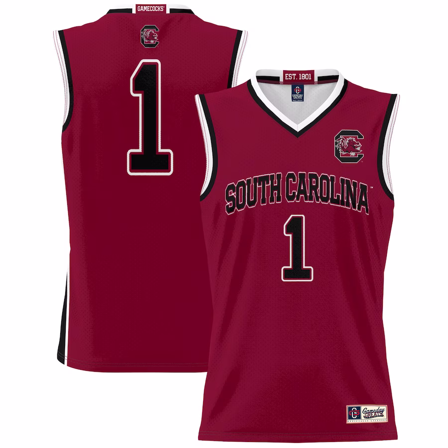 #1 South Carolina Gamecocks GameDay Greats Youth Lightweight Basketball Fashion Jersey - Garnet - Puhuasuan