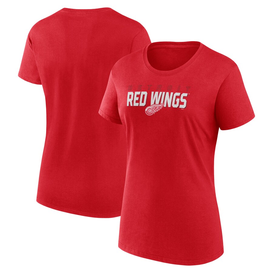 Women's Detroit Red Wings Red Launch Scoop Neck T-Shirt - Puhuasuan