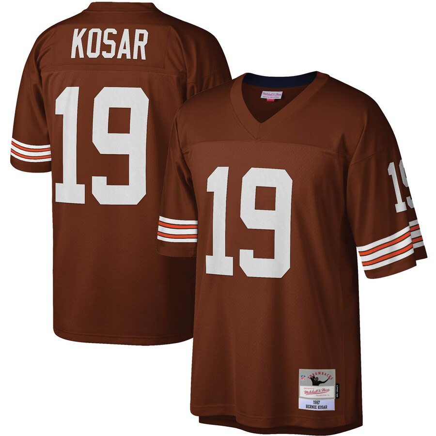 Men's Cleveland Browns Bernie Kosar Mitchell & Ness Brown Legacy Replica Jersey - Puhuasuan