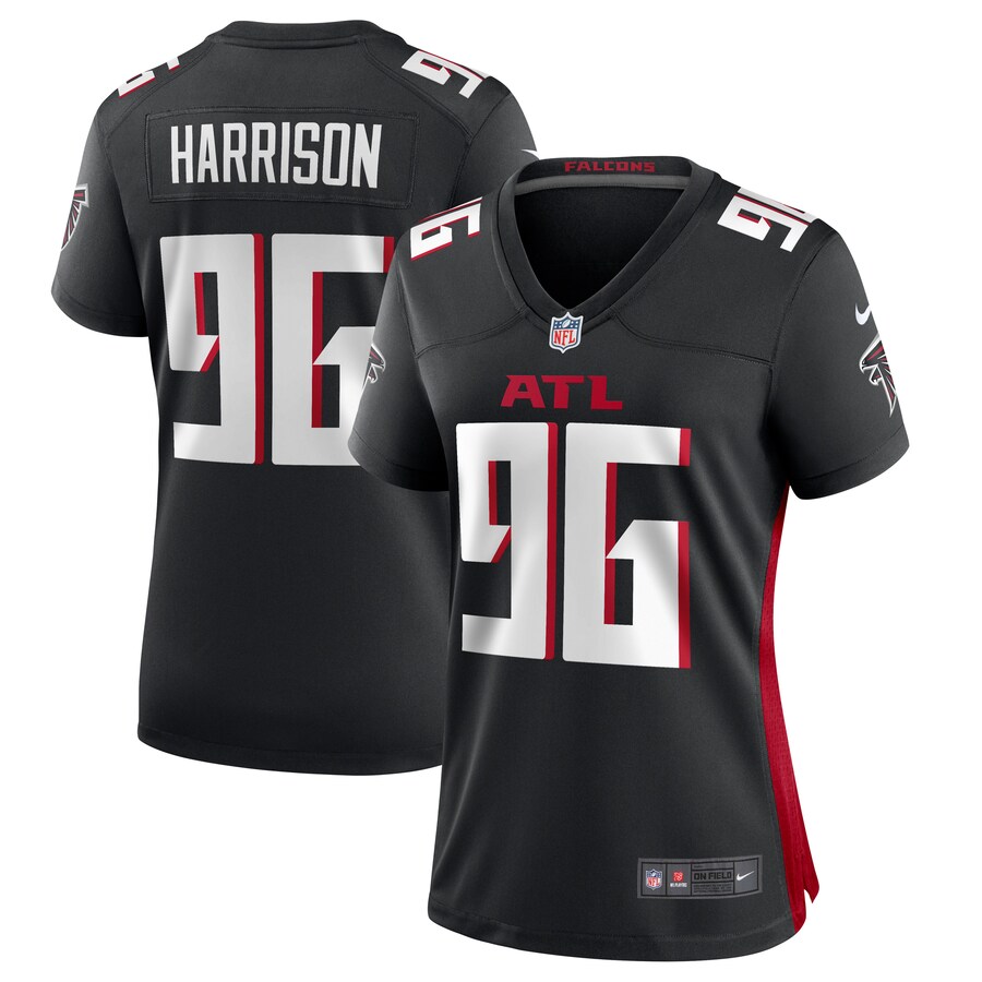 Women's Atlanta Falcons Zach Harrison Nike  Black Team Game Jersey - Puhuasuan