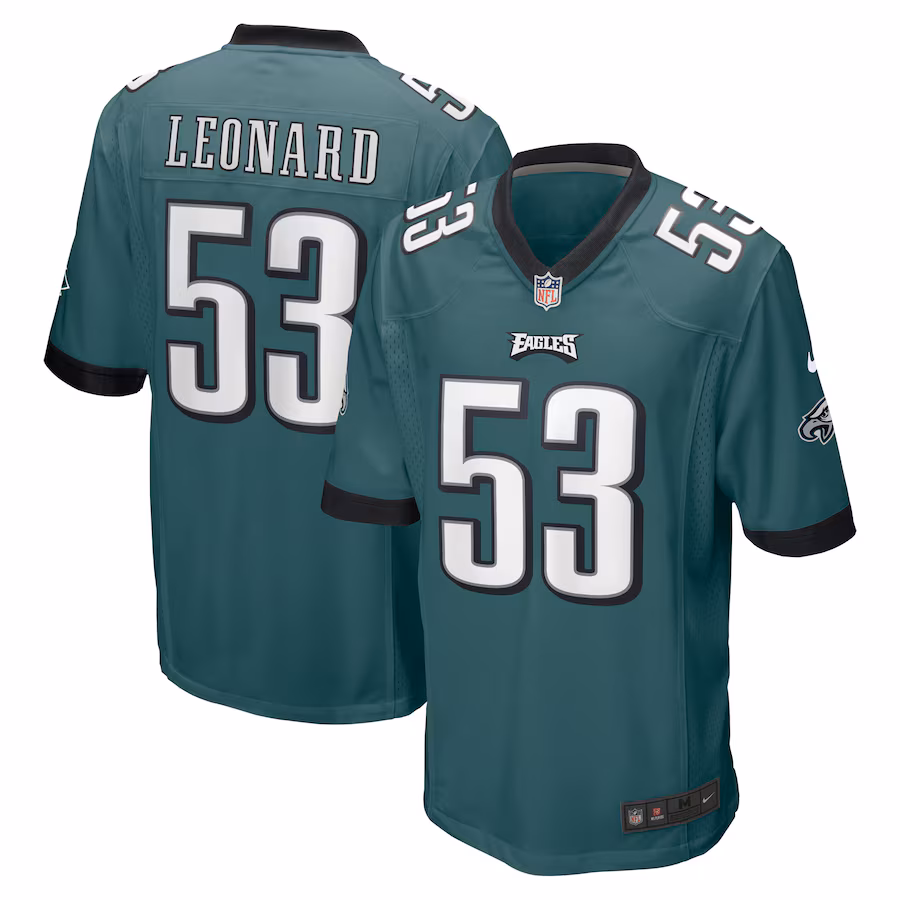 Men's Philadelphia Eagles Shaquille Leonard Nike Midnight Green  Game Jersey - Puhuasuan