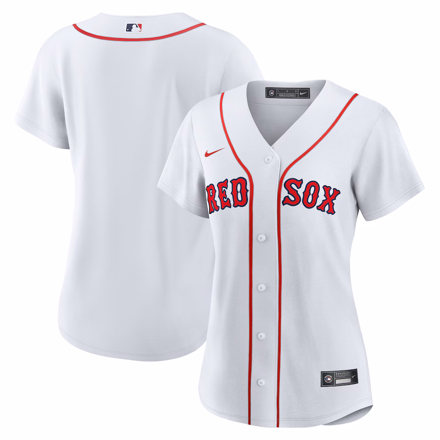Women's Boston Red Sox Nike White Home Replica Team Jersey - Puhuasuan