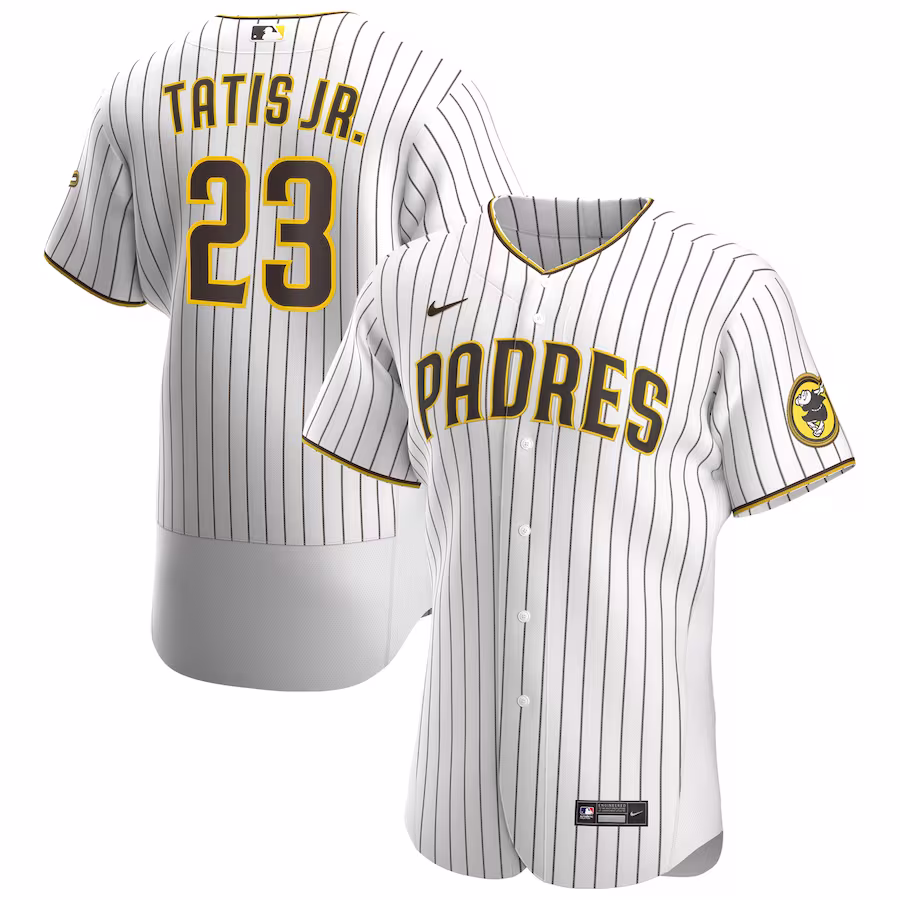 Men's San Diego Padres Fernando Tatís Jr. Nike White/Brown Home Authentic Player Jersey - Puhuasuan