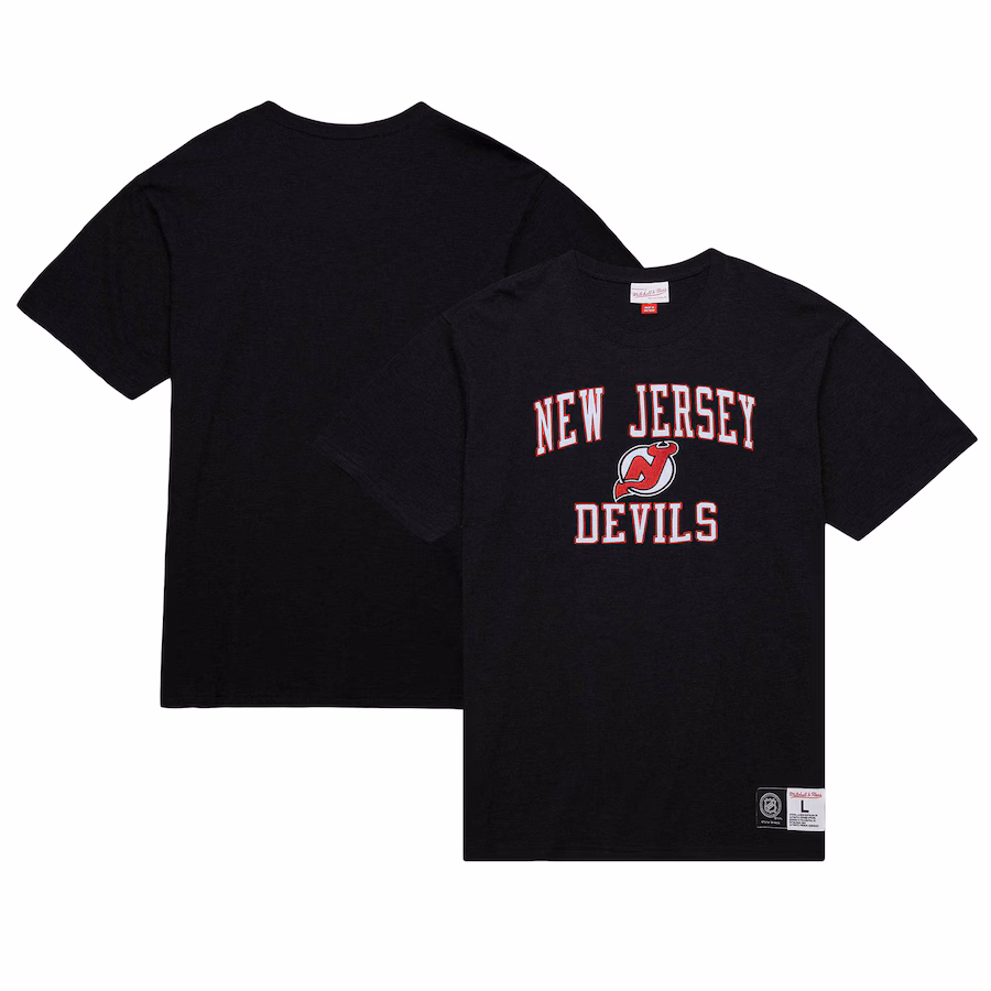Men's New Jersey Devils Mitchell & Ness Black Legendary Slub T-Shirt - Puhuasuan