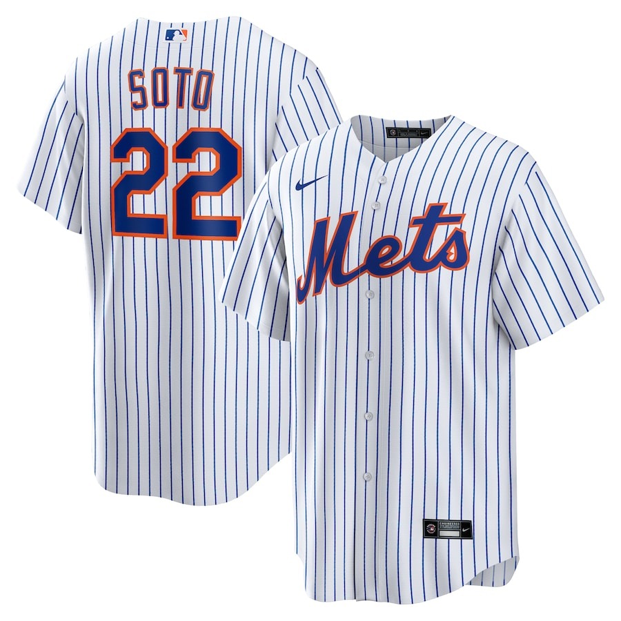 Men's New York Mets Nike White Home Replica Player Jersey - Puhuasuan