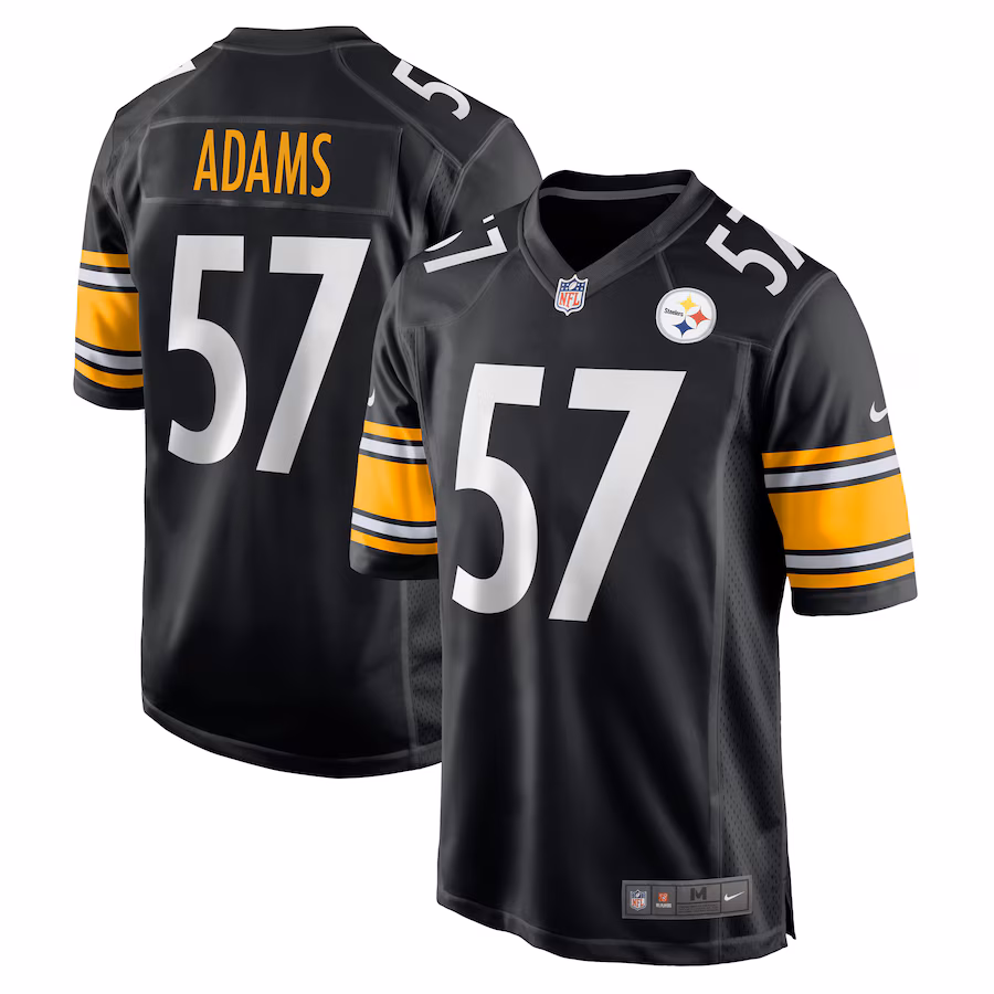 Men's Pittsburgh Steelers Montravius Adams Nike Black Game Player Jersey - Puhuasuan