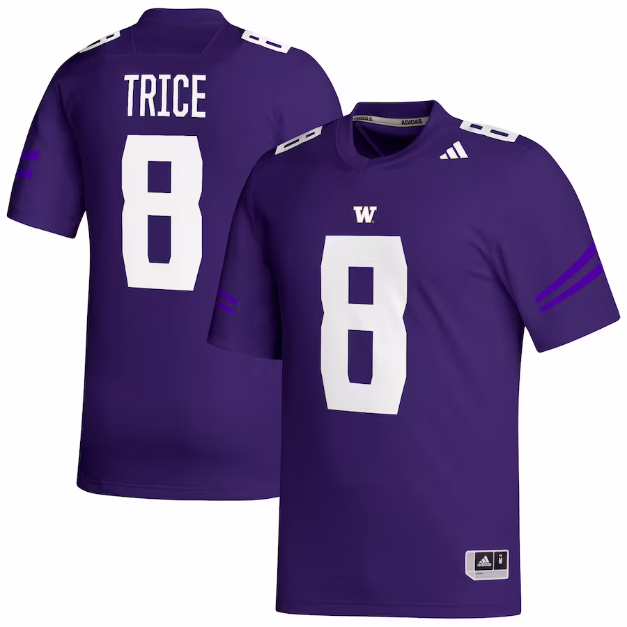 Bralen Trice Washington Huskies adidas NIL Football Player Replica Jersey - Purple - Puhuasuan