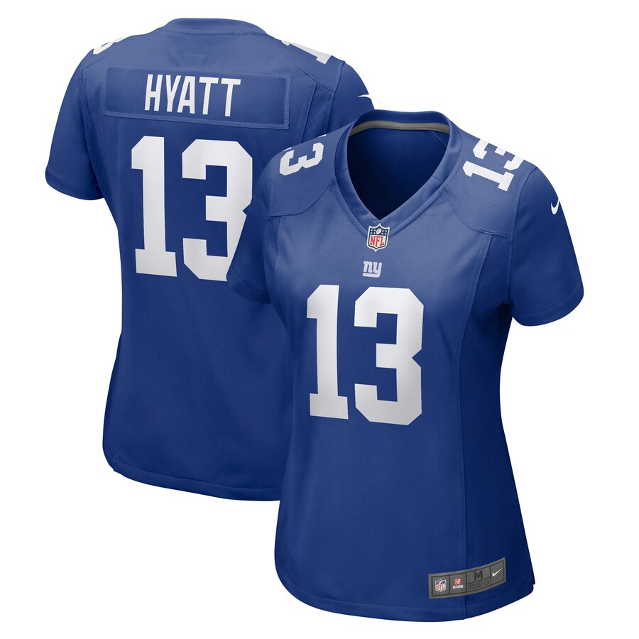 Women's New York Giants Jalin Hyatt Nike  Royal Team Game Jersey - Puhuasuan