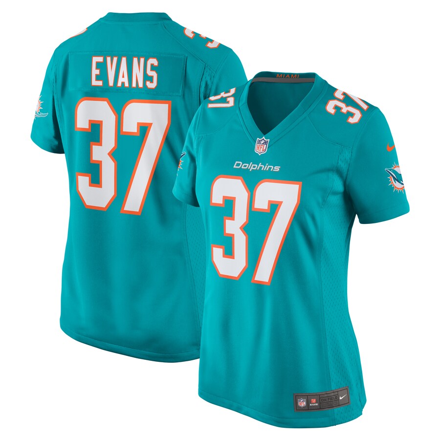 Women's Miami Dolphins Darrynton Evans Nike  Aqua Team Game Jersey - Puhuasuan