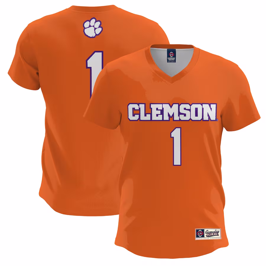 #1 Clemson Tigers GameDay Greats Youth Lightweight Lacrosse Jersey - Orange - Puhuasuan