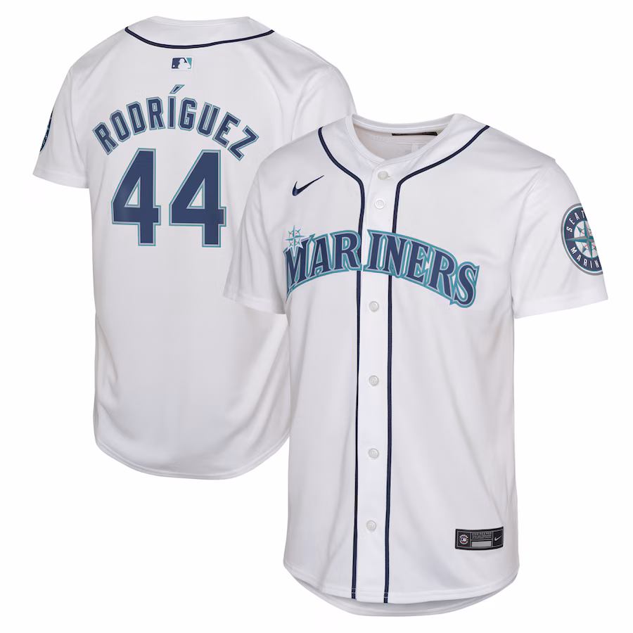Youth Seattle Mariners Julio Rodríguez Nike White Home Limited Player Jersey - Puhuasuan