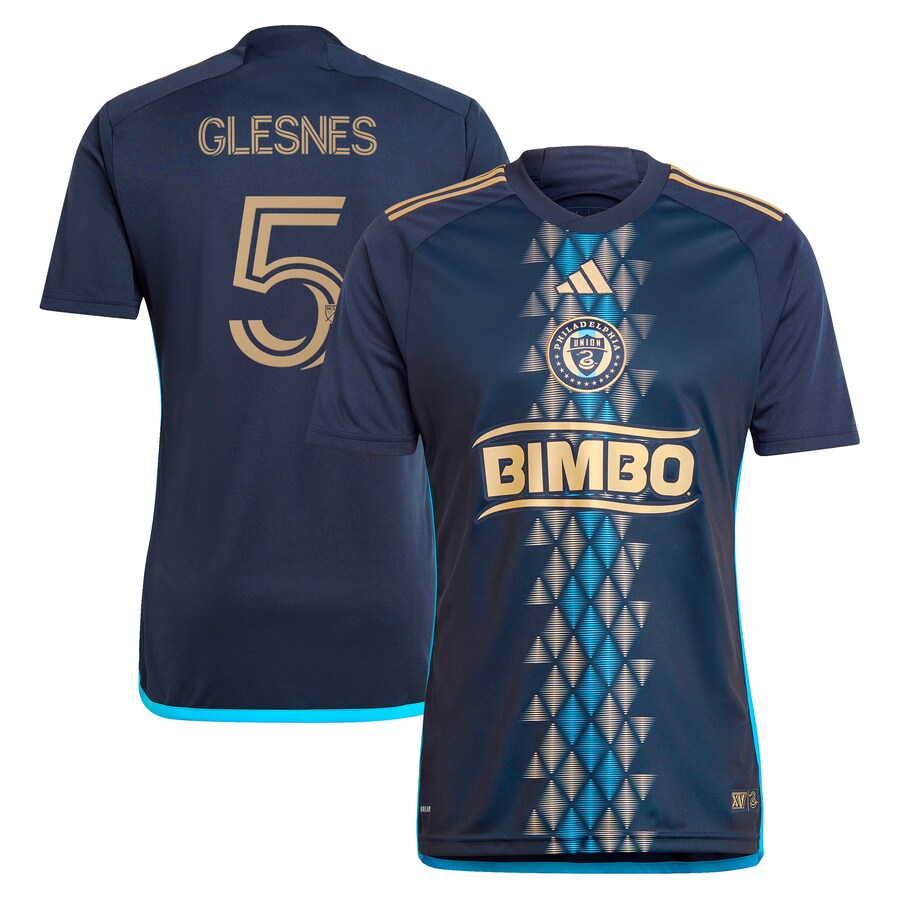 Men's Philadelphia Union Jakob Glesnes adidas Navy 2024 The XV Kit Replica Player Jersey - Puhuasuan