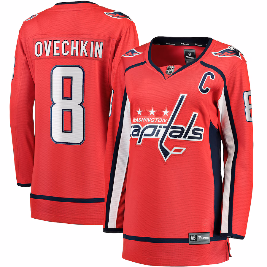 Women's Washington Capitals Alexander Ovechkin Fanatics Red Captain Patch Home Breakaway Player Jersey - Puhuasuan