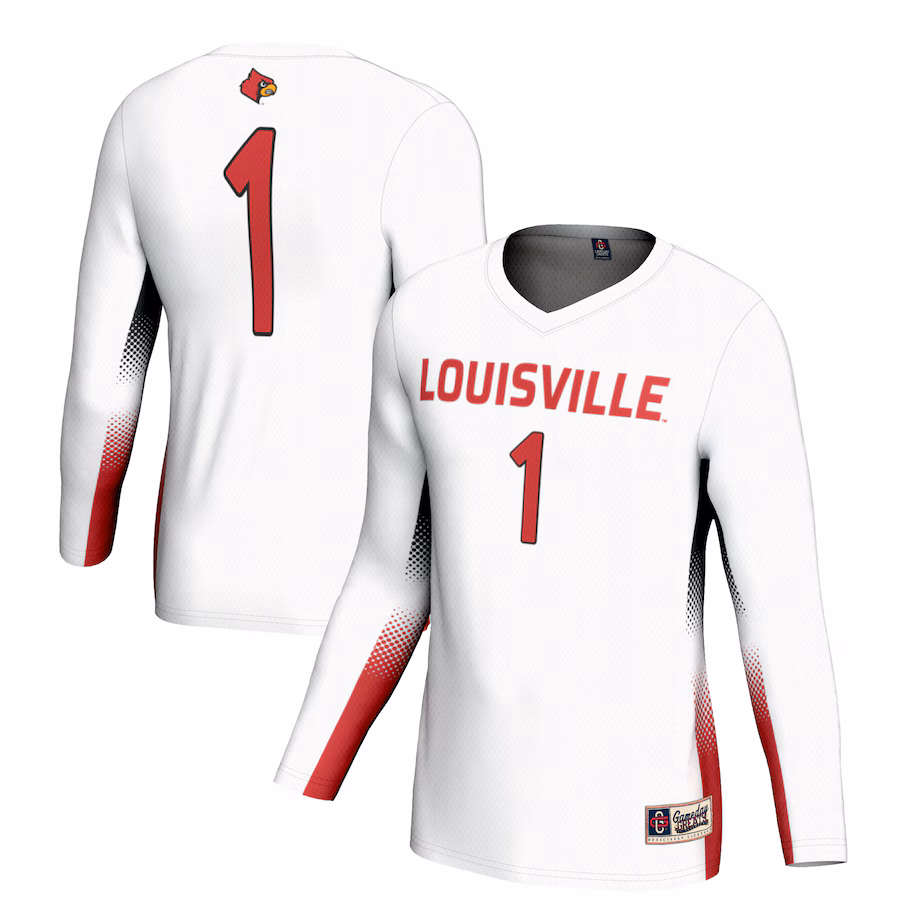 Unisex GameDay Greats #1 White Louisville Cardinals Lightweight Volleyball Jersey - Puhuasuan