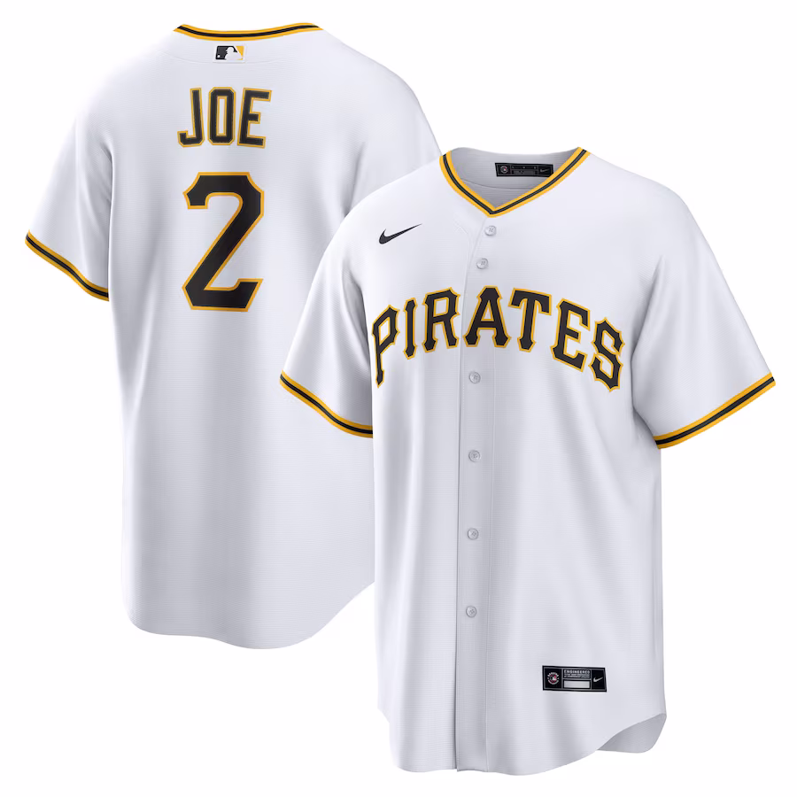 Men's Pittsburgh Pirates Connor Joe Nike White Home Replica Jersey - Puhuasuan
