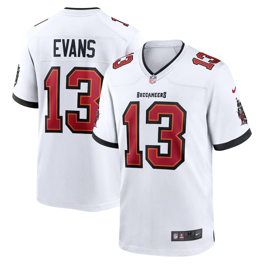 Men's Tampa Bay Buccaneers Mike Evans Nike  White White Game Jersey - Puhuasuan