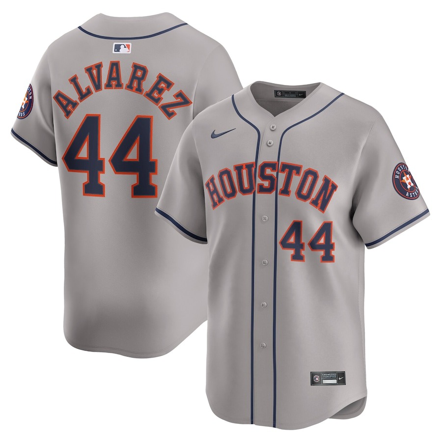 Men's Houston Astros Yordan Alvarez Nike Gray Away Limited Player Jersey - Puhuasuan