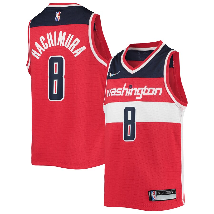 Youth Washington Wizards Rui Hachimura Nike Red 2021/22 Diamond Swingman Jersey - Icon Edition - Puhuasuan